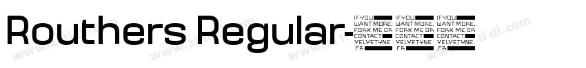 Routhers Regular字体转换
